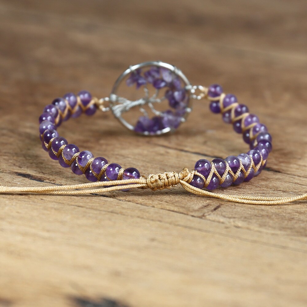 Bracelet Yoga en Améthyste "Force & Sagesse"