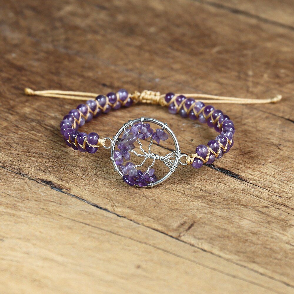 Bracelet Yoga en Améthyste "Force & Sagesse"