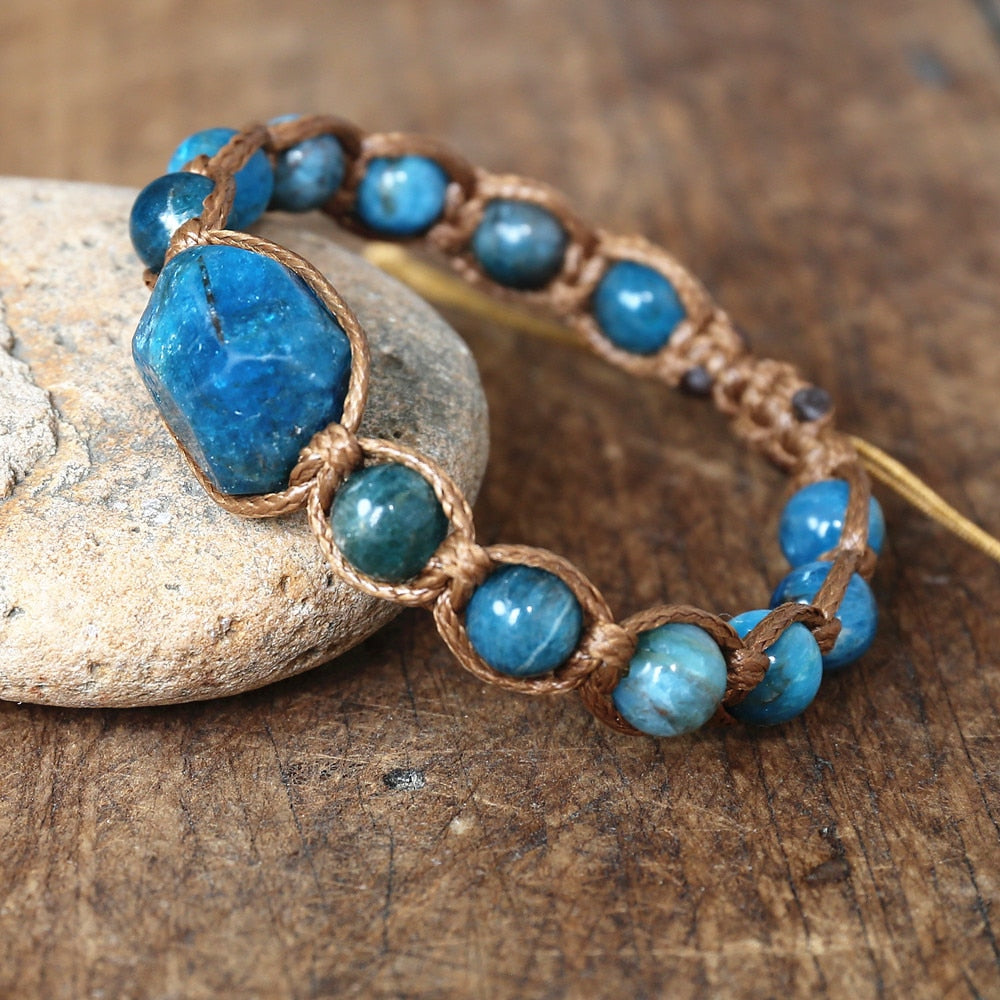 Bracelet Yoga en Apatite "Communication & Écoute"