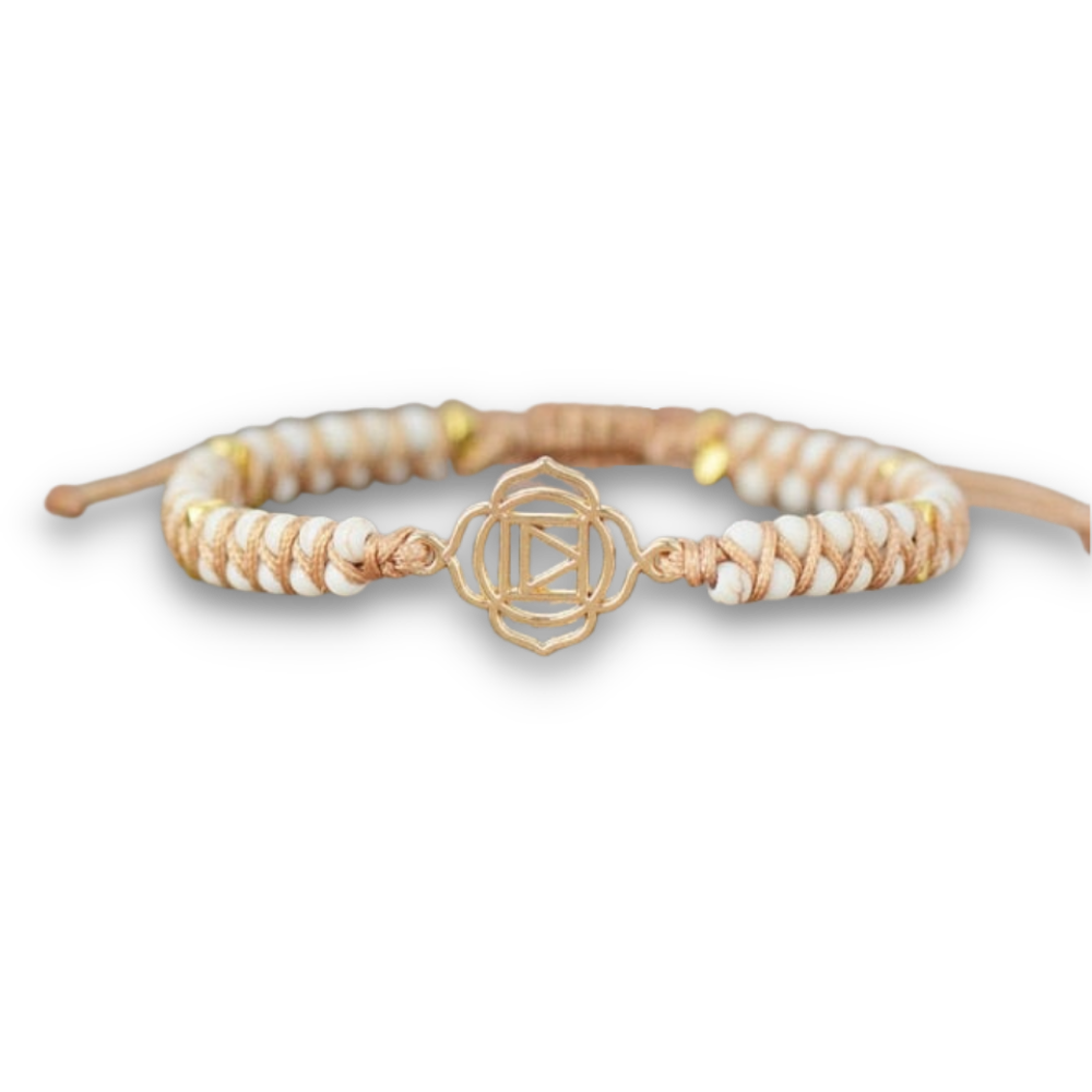 Bracelet Yoga en Turquoise blanche "Sagesse & Conscience"