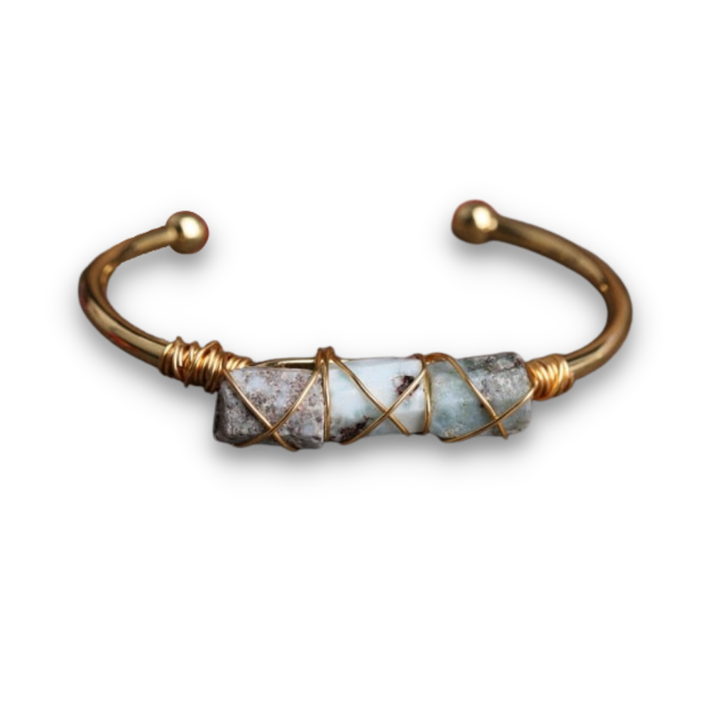 Bracelet en Larimar "Anti-stress & Paix intérieure"