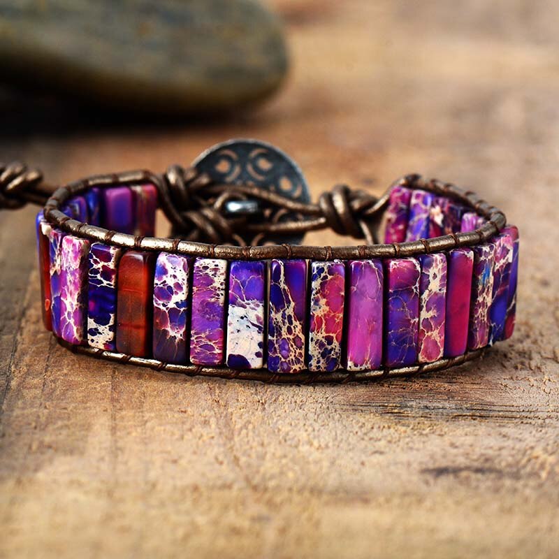 Bracelet Bohémien en Jaspe "Épanouissement & Estime de soi"