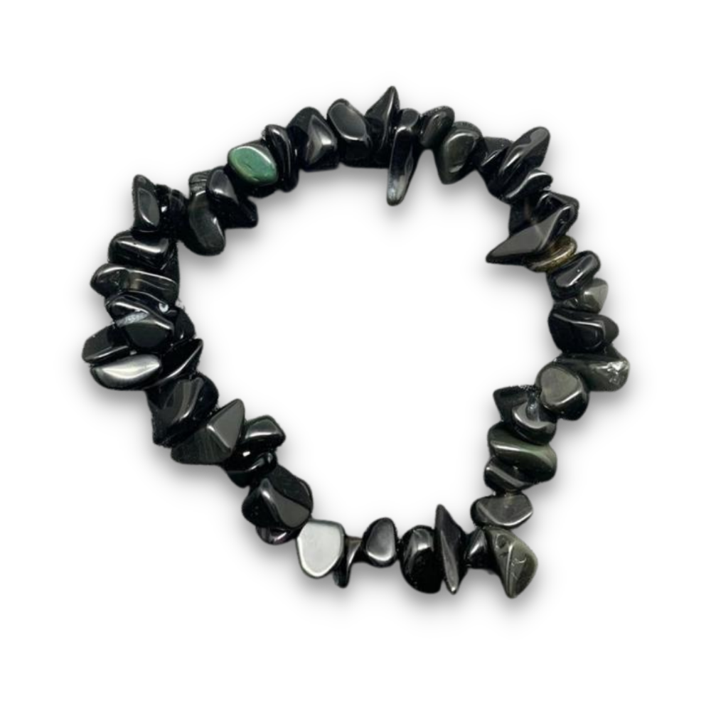 Bracelet Baroque en Agate noire "Persévérance & Protection"