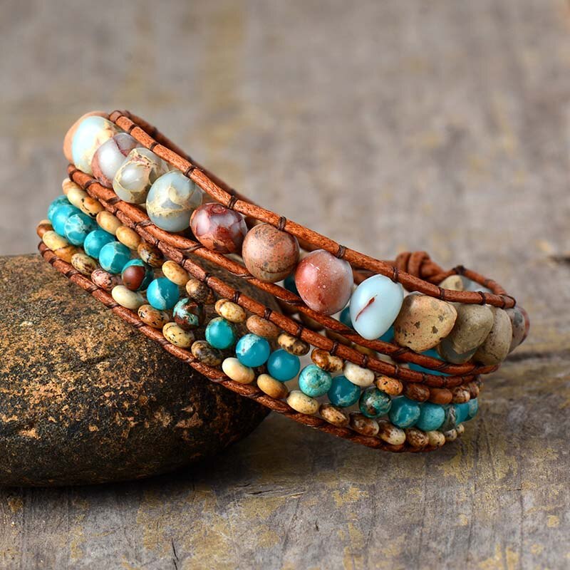 Bracelet Bohémien en Jaspe "Épanouissement & Estime de soi"