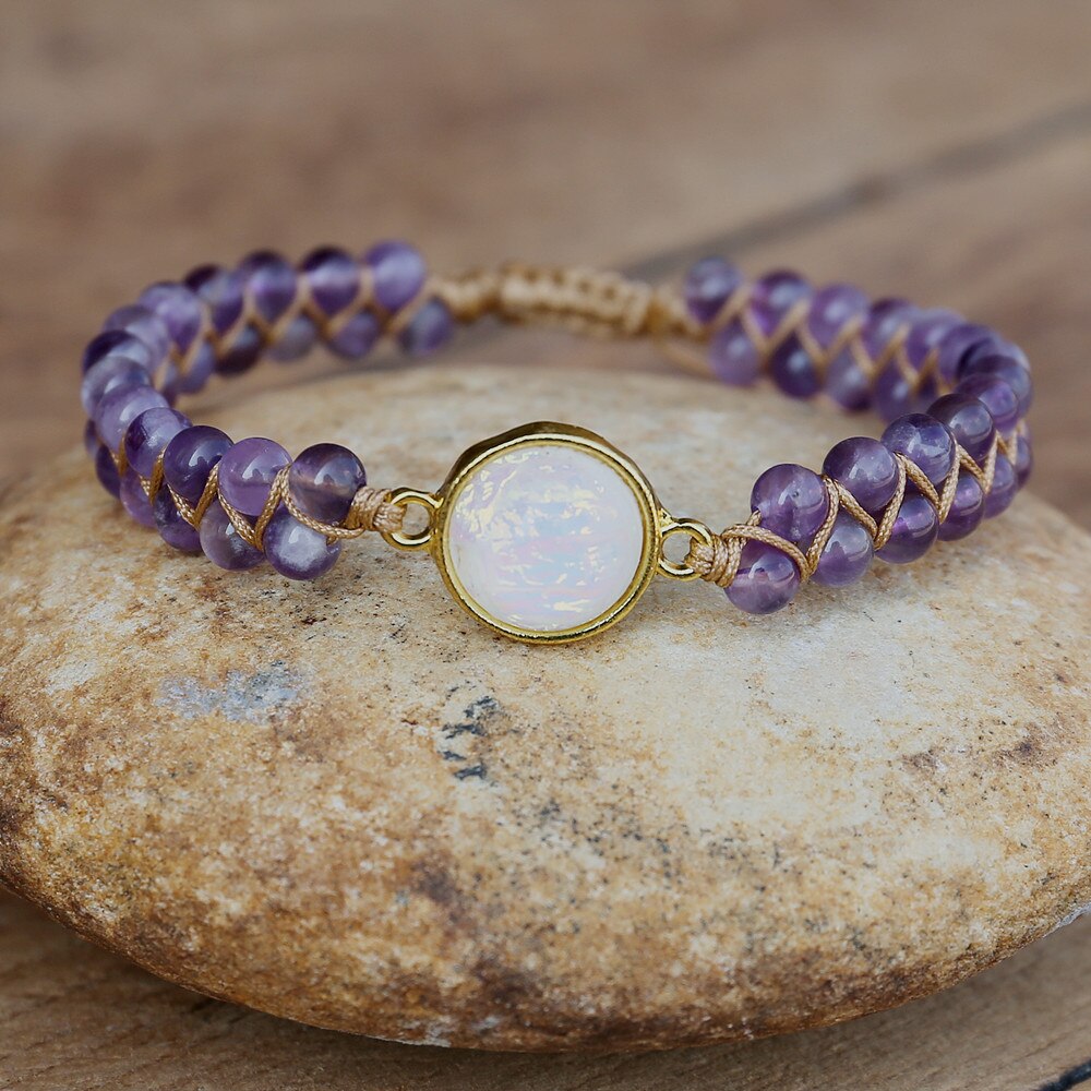 Bracelet Yoga en Améthyste "Force & Sagesse"