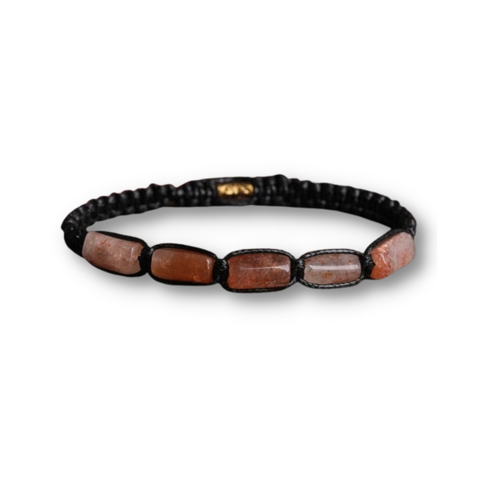 Bracelet Shamballa en Pierre de soleil "Chaleur & Optimisme"