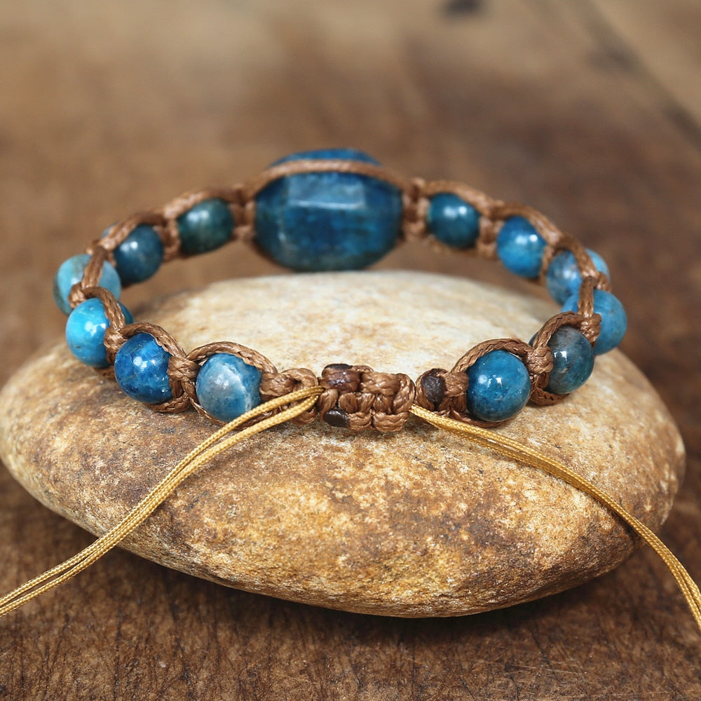 Bracelet Yoga en Apatite "Communication & Écoute"