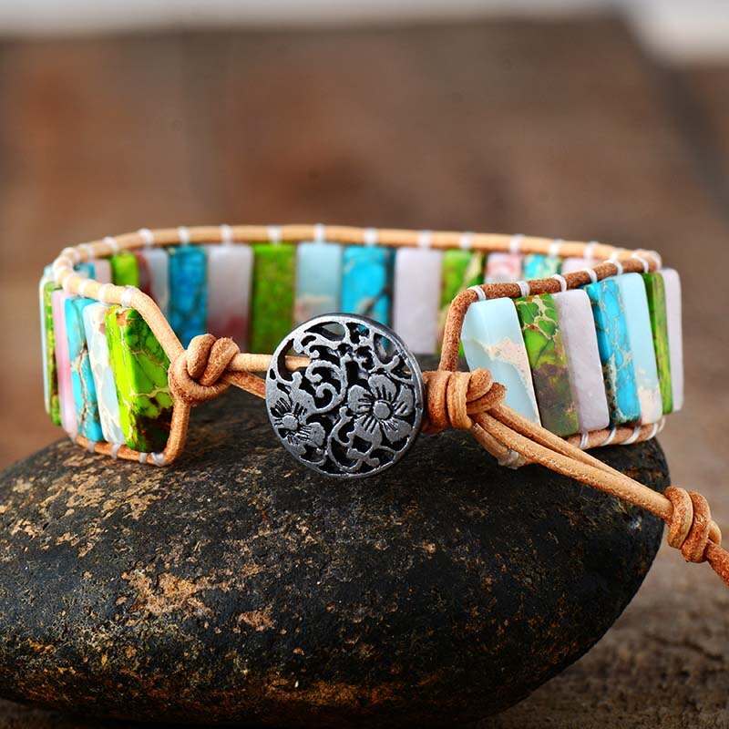 Bracelet Bohémien en Jaspe "Épanouissement & Estime de soi"