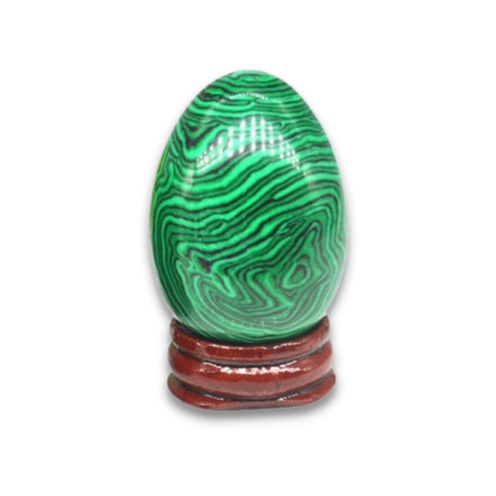 Oeuf de Yoni Guérison en Malachite "Protection & Clairvoyance"