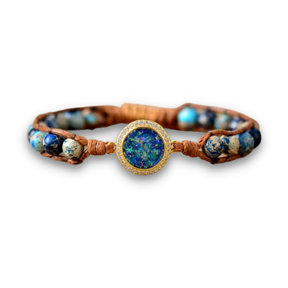 Bracelet Bohémien en Opale et Jaspe "Créativité & Spontanéité"