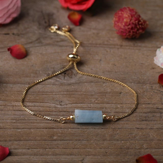 Bracelet en Aigue Marine "Jeunesse & Guérison"