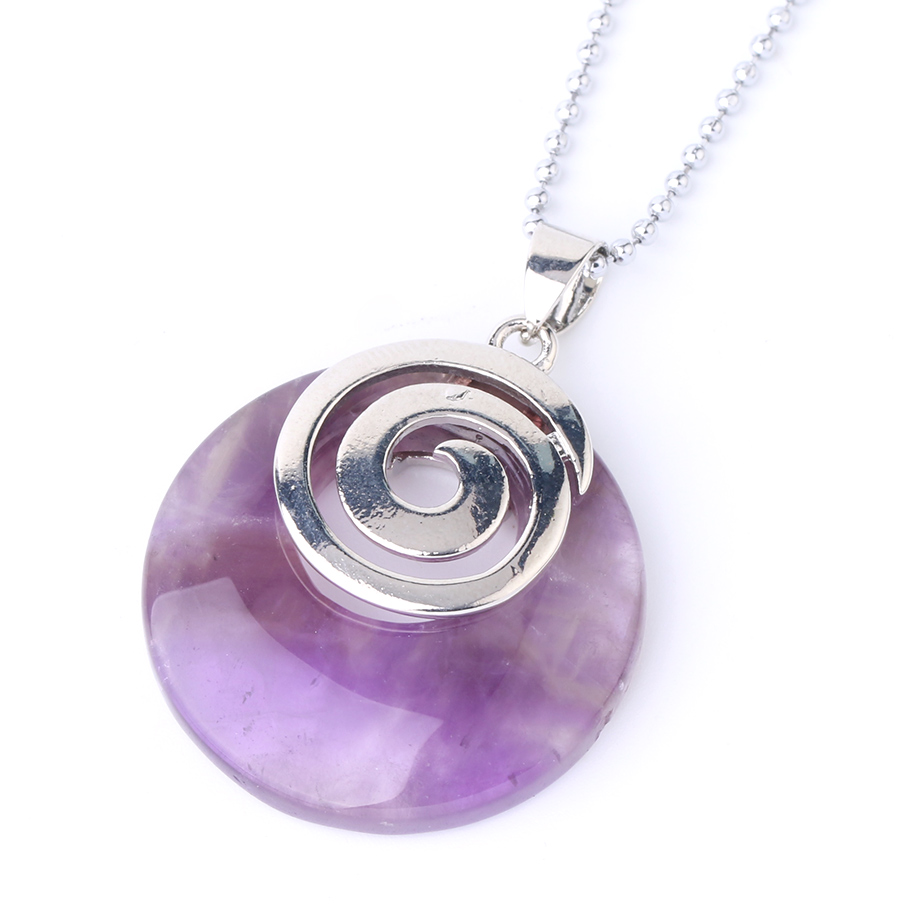 Chaîne et son Pendentif Reiki en Améthyste "Force & Sagesse"