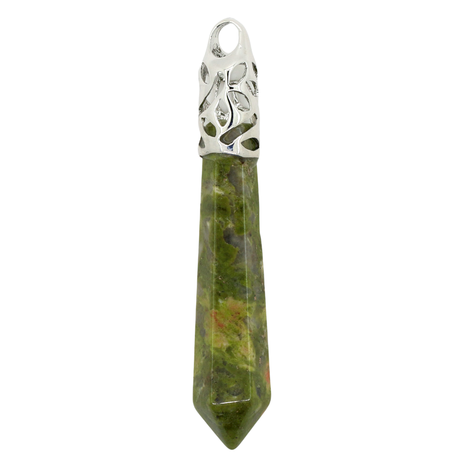 Pendentif Reiki en Unakite "Confiance & Sagesse" - Prisme
