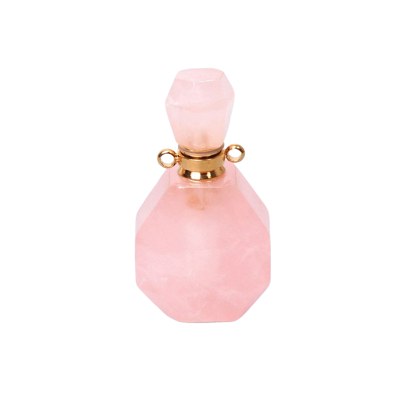Pendentif Reiki en Quartz rose "Amour & Confiance en soi" - Flacon
