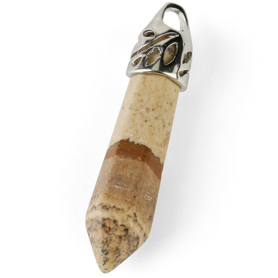 Pendentif Guérison en Jaspe "Épanouissement & Estime de soi" - Prisme