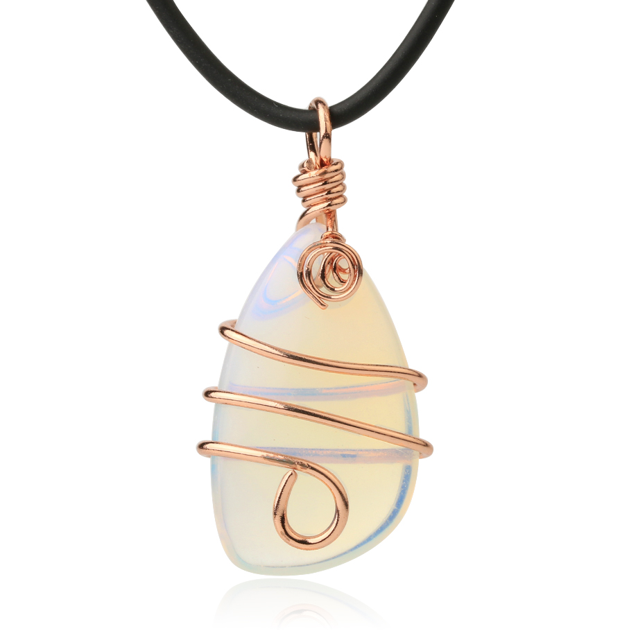 Cordon et son Pendentif en Opale "Créativité & Spontanéité"