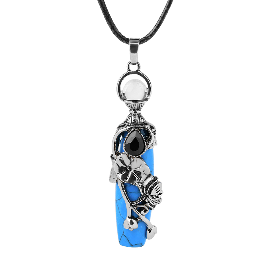 Cordon et son Pendentif Guérison en Turquoise "Stabilité & Empathie"