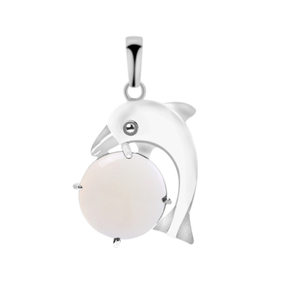 Pendentif Reiki en Opale "Créativité & Spontanéité" - Dauphin