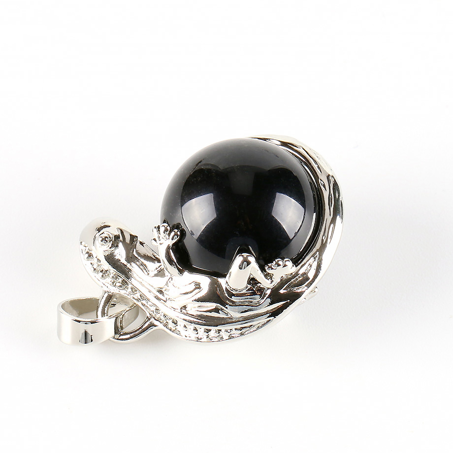Pendentif en Onyx "Stabilité & Maîtrise de soi" - Gecko