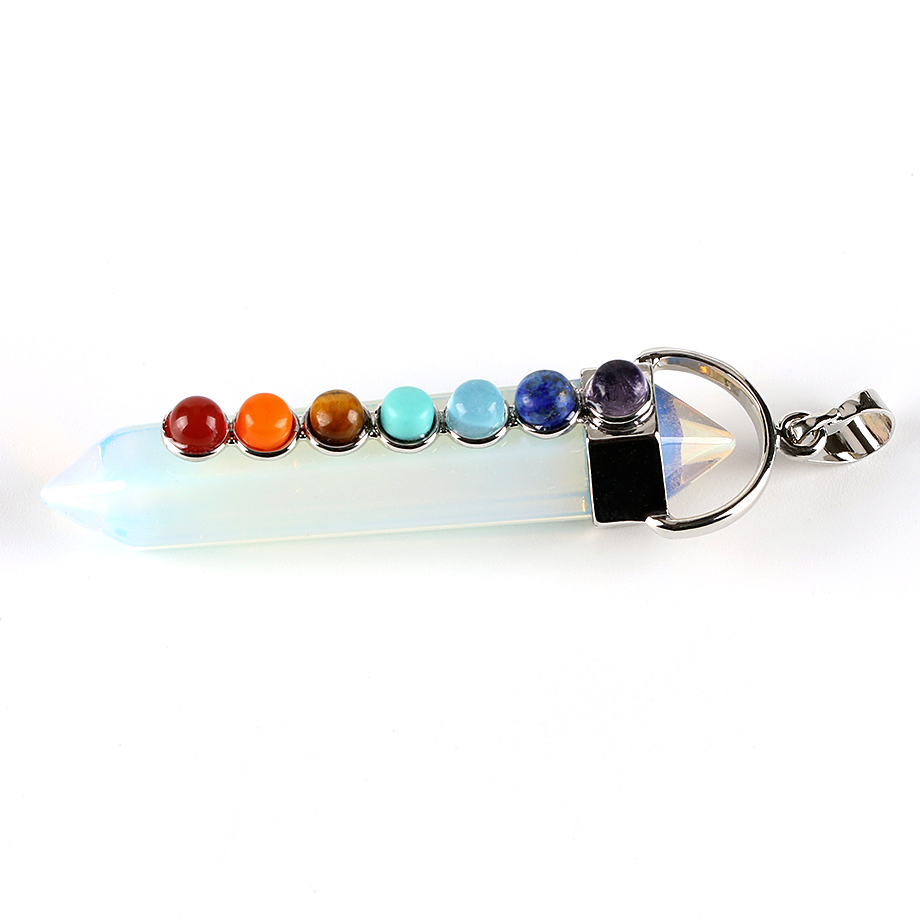 Pendentif Sept Chakras en Opale "Créativité & Spontanéité" - Prisme