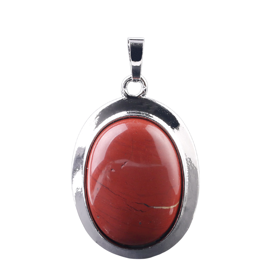 Pendentif Méditation en Jaspe rouge "Force & Spiritualité"