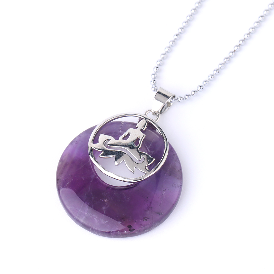 Chaîne et son Pendentif Guérison en Améthyste "Force & Sagesse"