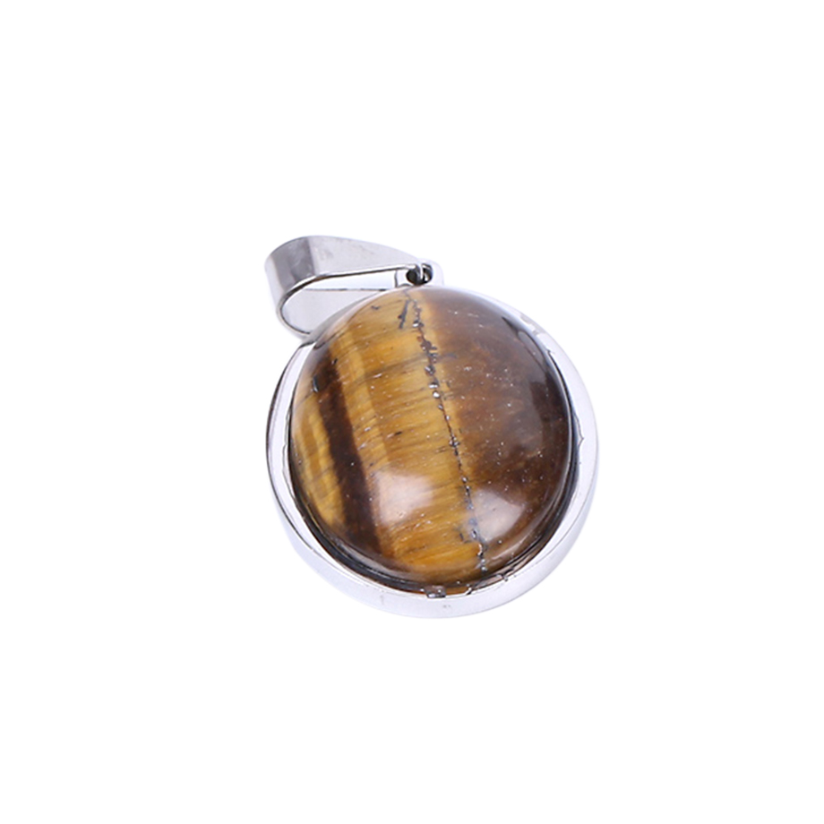 Pendentif Reiki en Oeil de tigre "Courage & Audace" - Cabochon