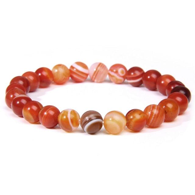 Bracelet en Agate feu "Énergie & Sécurité"