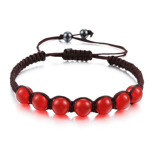 Bracelet en Cornaline "Dynamisme & Vitalité" - Ajustable