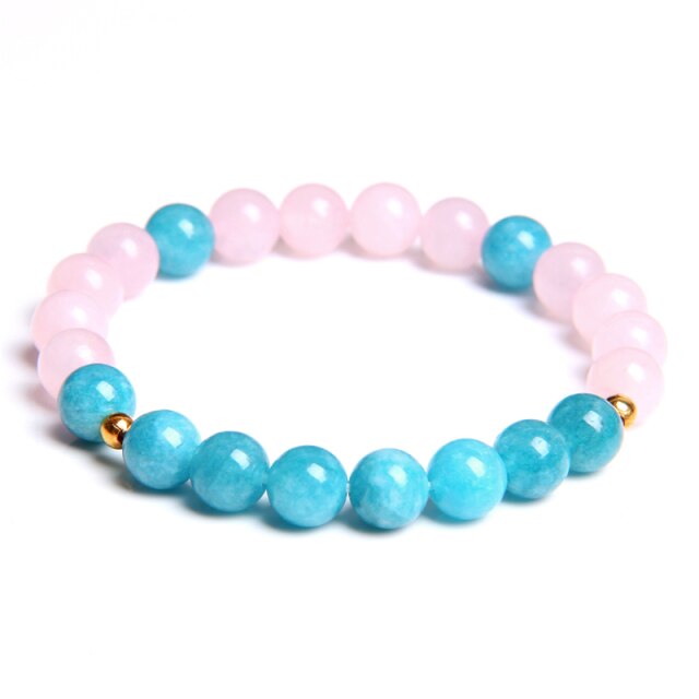 Bracelet en Calcédoine bleue "Créativité & Communication"