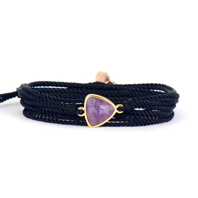 Bracelet Bohémien en Améthyste "Force & Sagesse"