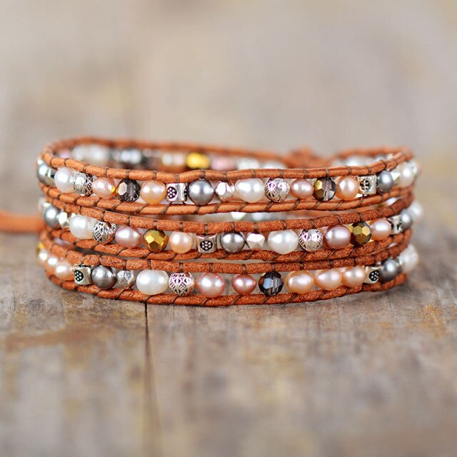 Bracelet Bohémien Tibétain en Perle "Discrétion & Modestie"
