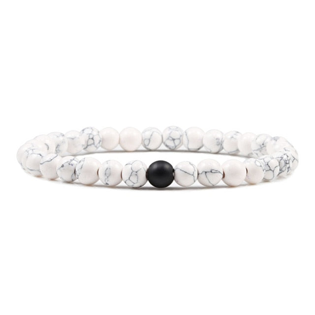 Bracelet en Turquoise blanche "Sagesse & Conscience"