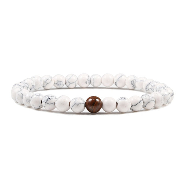 Bracelet en Turquoise blanche "Sagesse & Conscience"