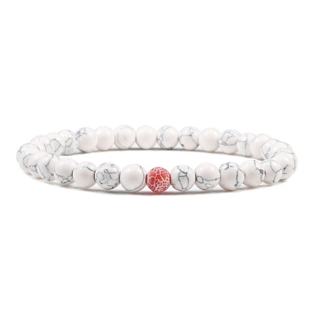 Bracelet en Turquoise blanche "Sagesse & Conscience"