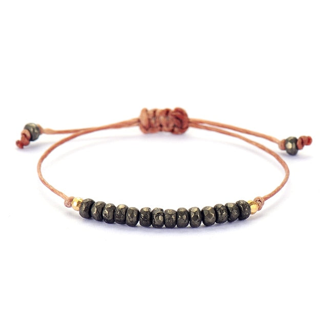 Bracelet Bohémien en Hématite "Force & Puissance"