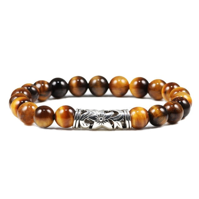 Bracelet Yoga en Oeil de tigre "Courage & Audace"