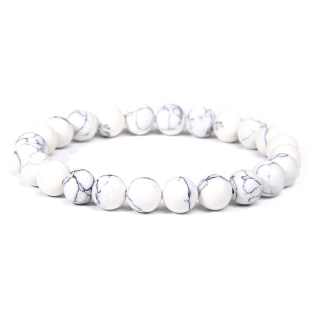 Bracelet Guérison en Turquoise blanche "Sagesse & Conscience"