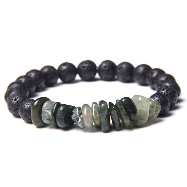 Bracelet Guérison en Pierre de lave "Ancrage & Stabilité"