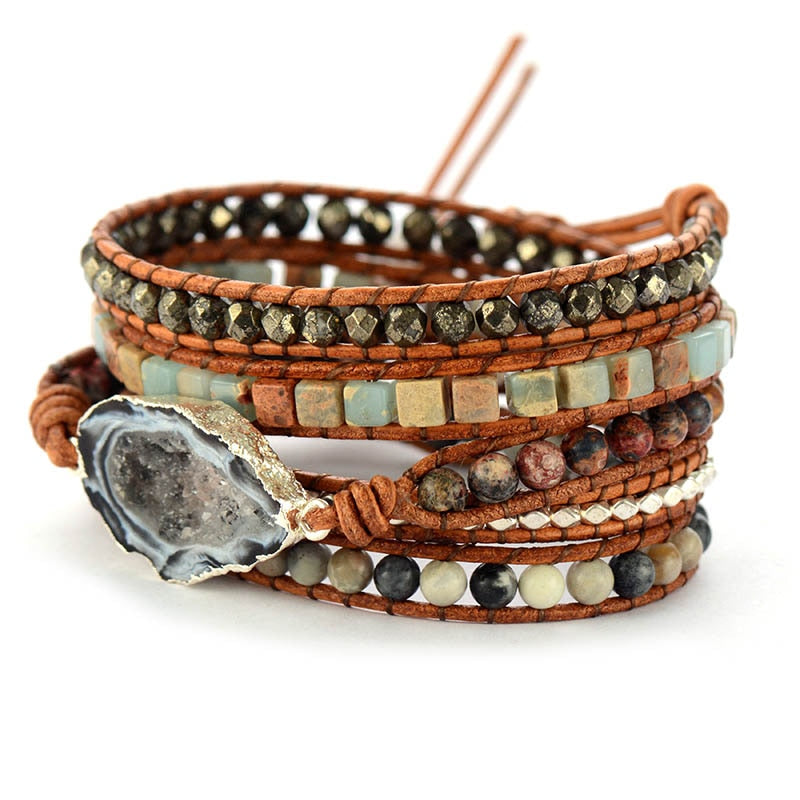 Bracelet Bohémien en Jaspe "Épanouissement & Estime de soi"