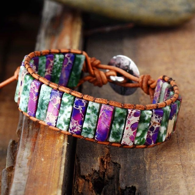Bracelet Bohémien en Jaspe "Épanouissement & Estime de soi"