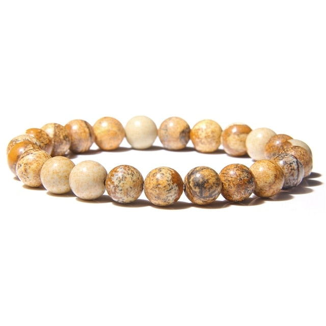Bracelet Yoga en Jaspe brun "Ancrage & Purification"