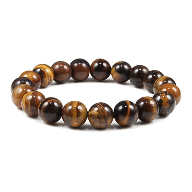 Bracelet Yoga en Oeil de tigre "Courage & Audace"