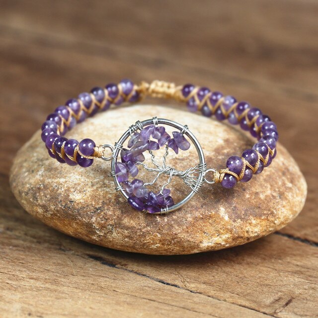 Bracelet Yoga en Améthyste "Force & Sagesse"