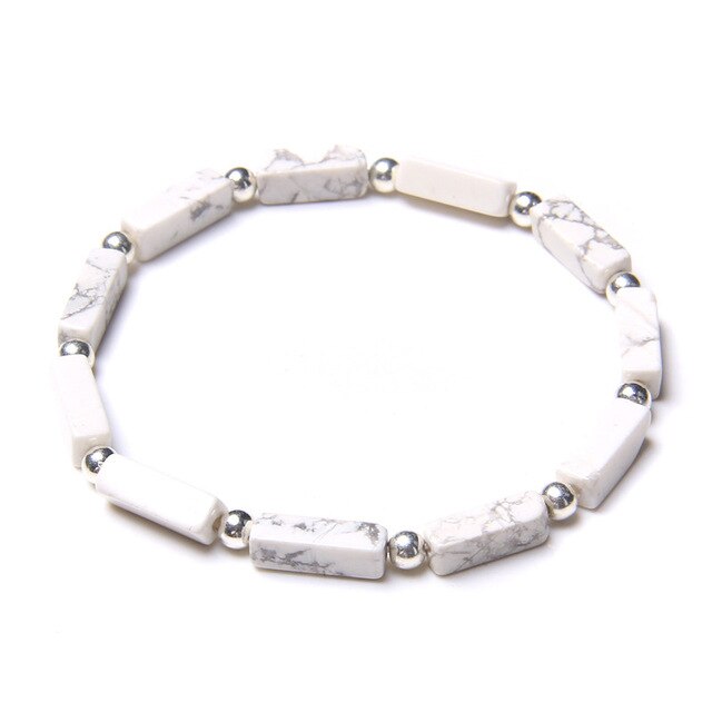 Bracelet en Turquoise blanche "Sagesse & Conscience"