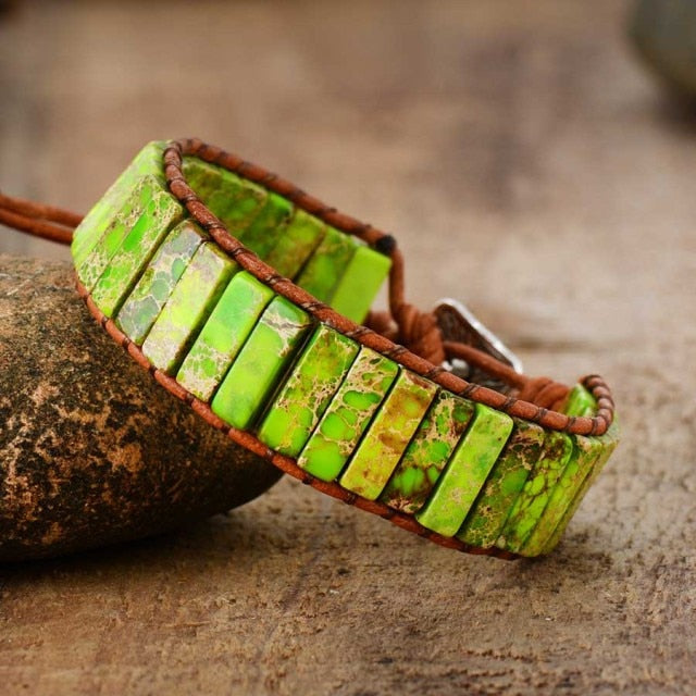 Bracelet Bohémien en Jaspe "Épanouissement & Estime de soi"