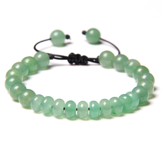 Bracelet en Agate verte "Équilibre & Fertilité" - Ajustable