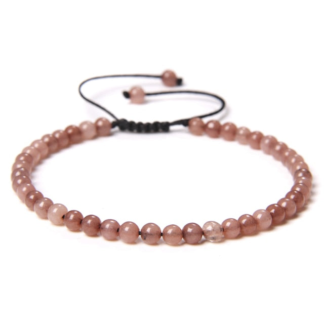 Bracelet Reiki en Aventurine rouge "Clairvoyance & Détermination" - Ajustable