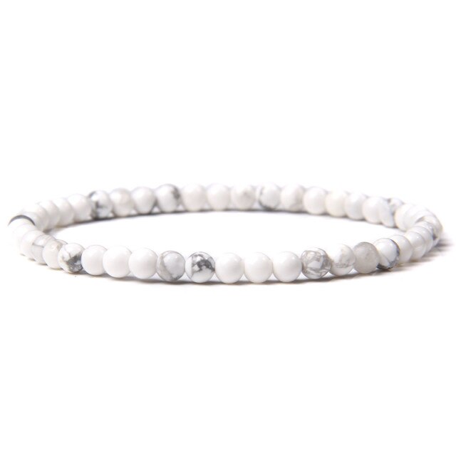 Bracelet Yoga en Turquoise blanche "Sagesse & Conscience"