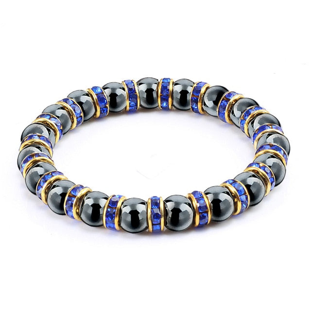 Bracelet Magnétique en Hématite "Force & Puissance"